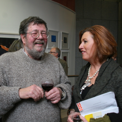 Barrie Cooke at Art for Hospice, 2008 launch. 
