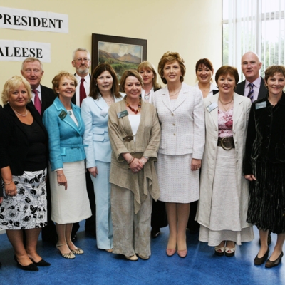 Hospice Friendly Hospitals Programme Team with President Mary McAleese.