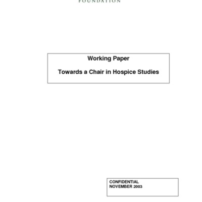 Proposal 'Towards a chair in hospice studies' background.pdf