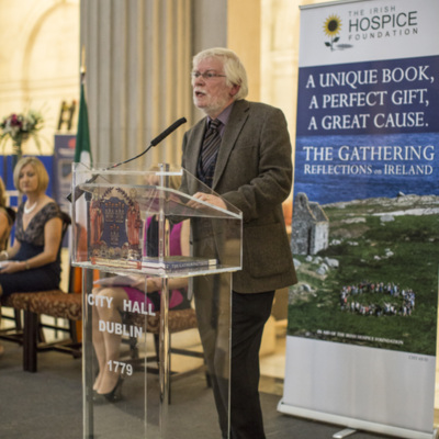 Tom Curran speaks at The Gathering book launch
