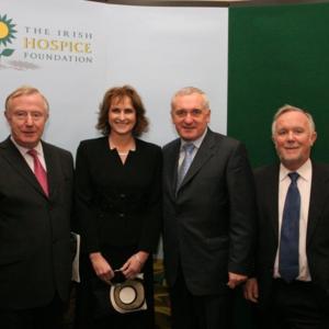 Bertie Ahern, Mary Redmond and Denis Doherty at the 25th anniversary of the Irish Hospice Foundation.  